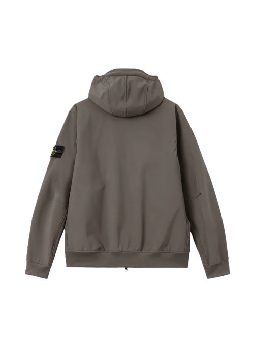 Giacca in soft shell con cappuccio Stone Island | L2S15 Q100004 S0B22V0078 COAL GREY